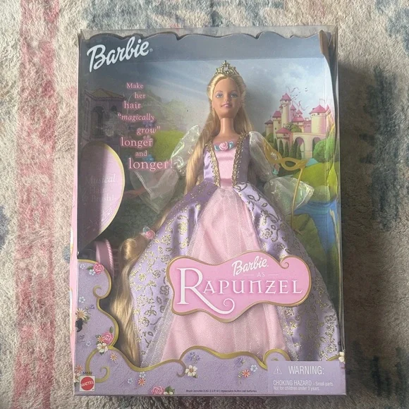 Barbie Rapunzel Doll in Pink and Lavender Gown - Picture 1 of 1